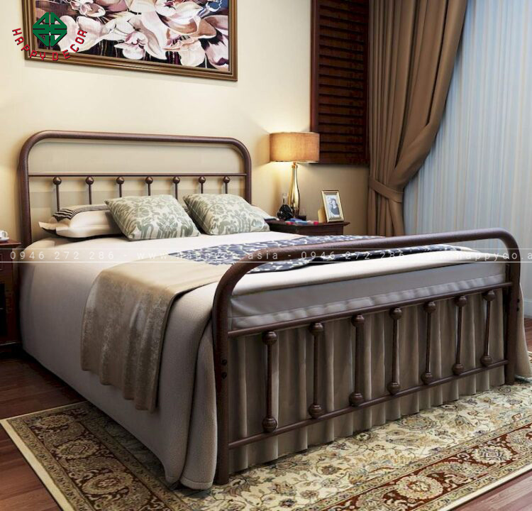 Giường phong cách Châu Âu, chất liệu cổ điển