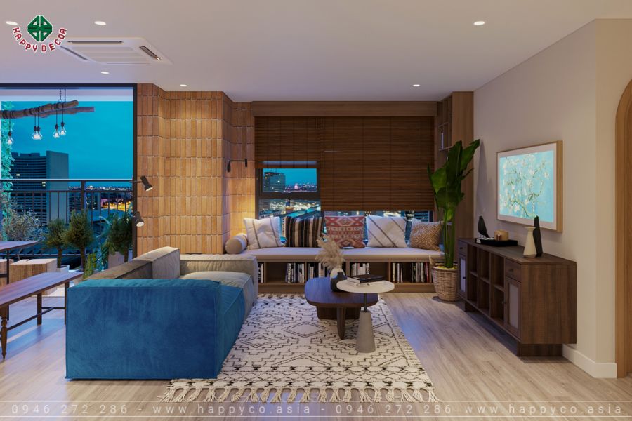 Phòng khách thiết kế theo kết nối mở, nối liền với khu ăn uống Phòng khách thiết kế theo kết nối mở, nối liền với khu ăn uống