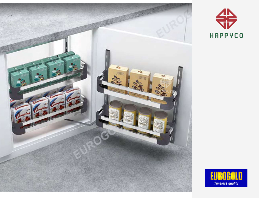 HỆ GIÁ KHO 2 TẦNG INOX HỘP CÁNH MỞ M040245 EUROGOLD