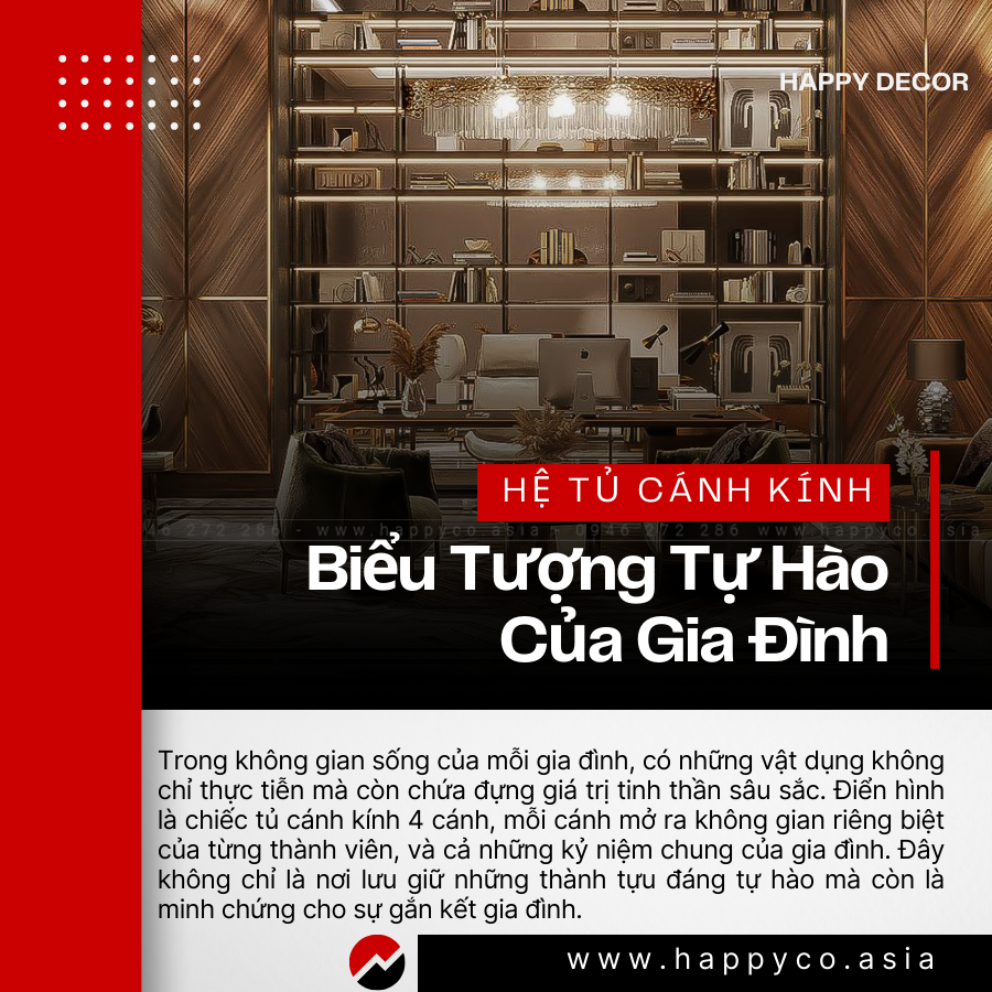 Hệ tủ cánh kính - Biểu tượng tự hào của gia đình