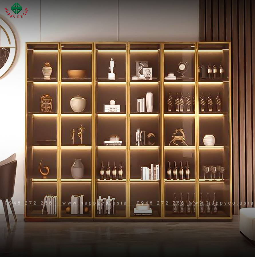 Hệ tủ cánh kính trưng bày tự hào về cuộc sống và thành tựu của mình.