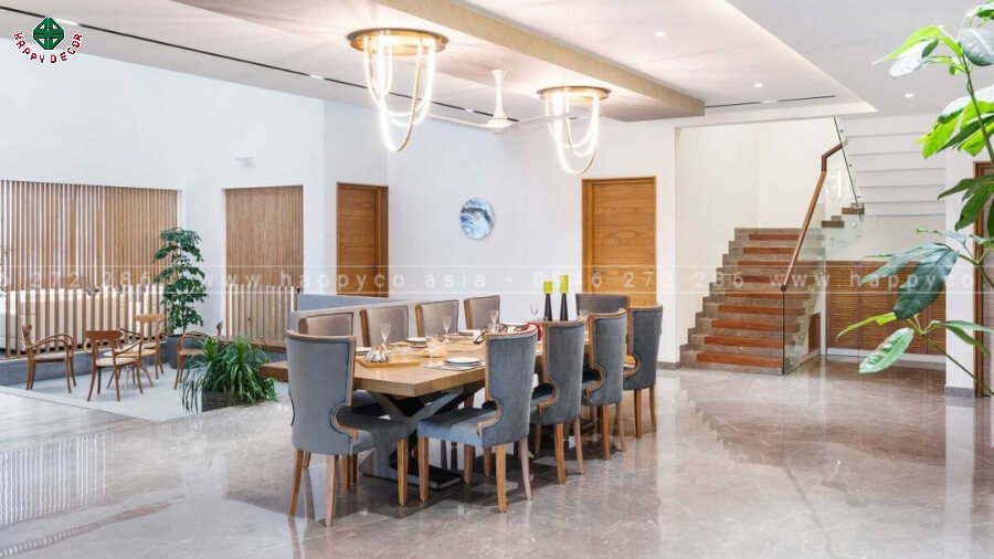 Bàn ăn được thiết kế cho 10 người Bàn ăn được thiết kế cho 10 người