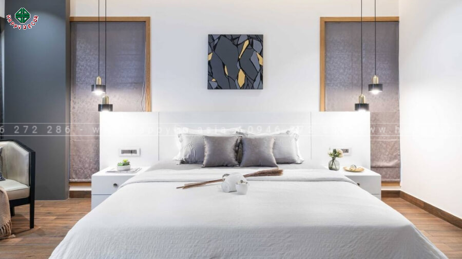 Phòng ngủ 1 với thiết kế tối giản Phòng ngủ 1 với thiết kế tối giản