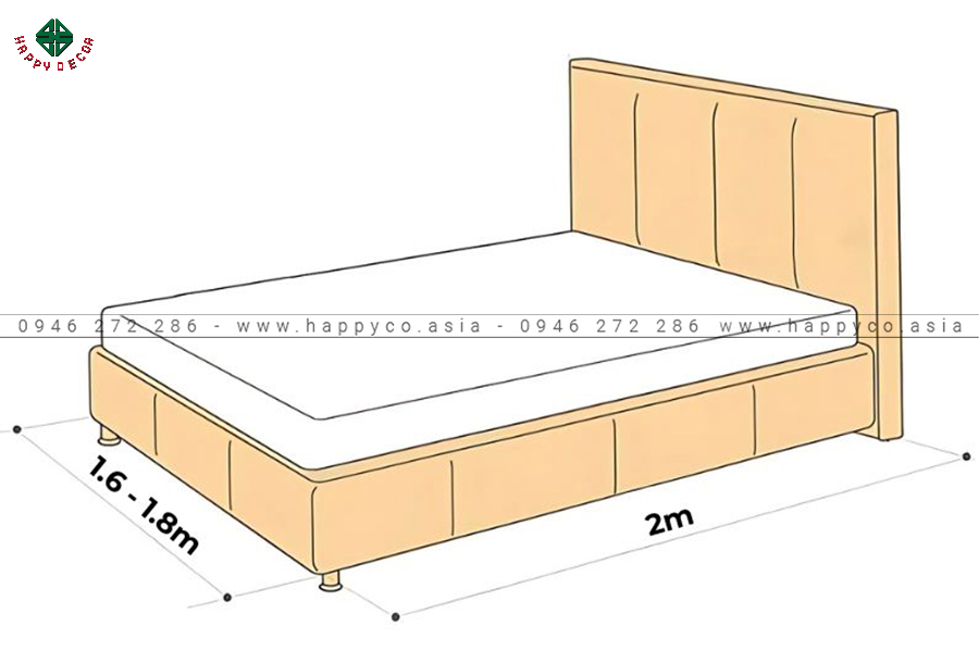 Kích thước giường phù hợp mang lại giấc ngủ thoải mái Kích thước giường phù hợp mang lại giấc ngủ thoải mái