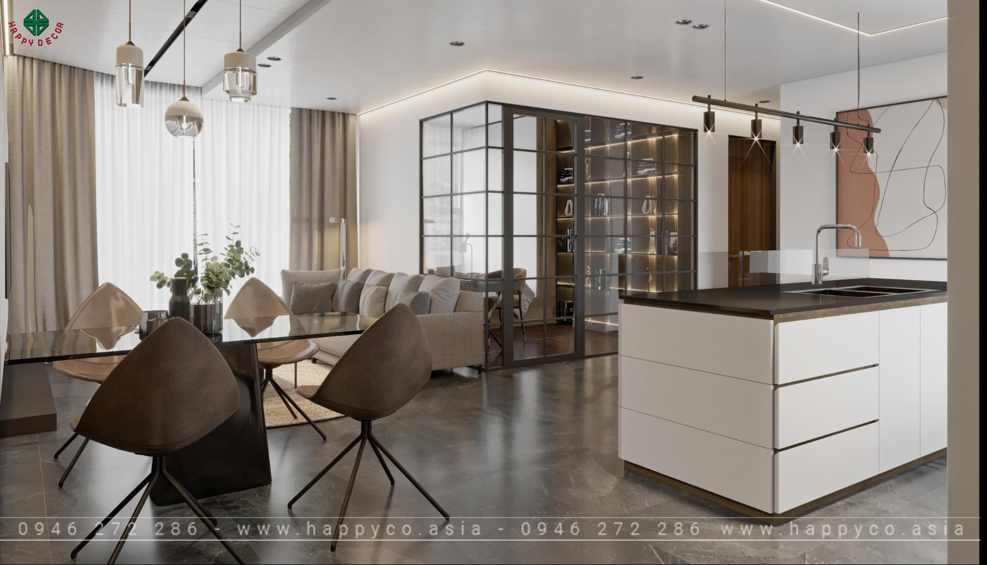 Phong cách thiết kế đương đại (Contemporary) - Mẫu 09