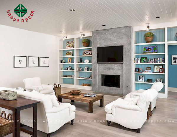 Kệ sách âm tường – Model 2