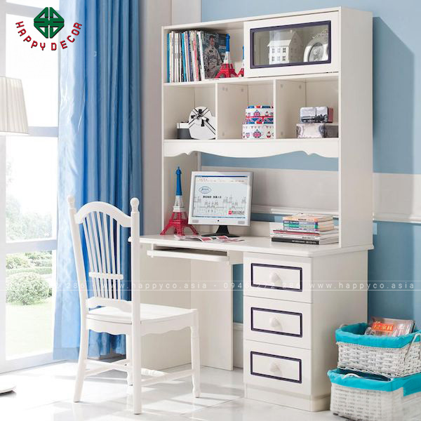Kết Hợp Kệ Sách Và Bàn Học - Mẫu 1