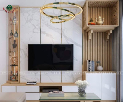 Thiết kế thông minh với nhiều ngăn kéo và kệ mở