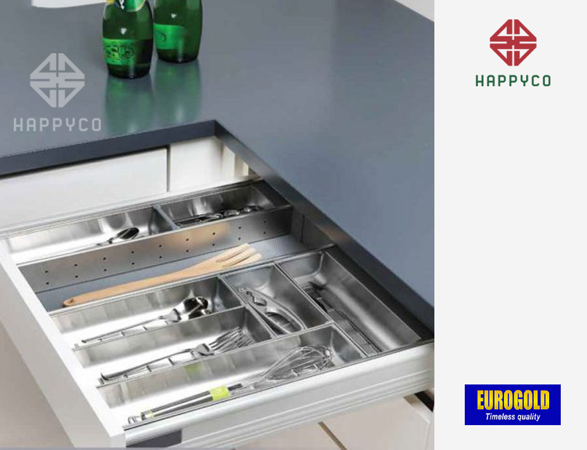 Khay chia thìa nĩa inox 304 mỏ rộng E0645E