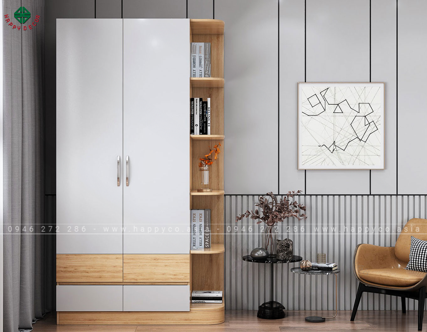 Tủ quần áo hiện đại sang trọng TA6817