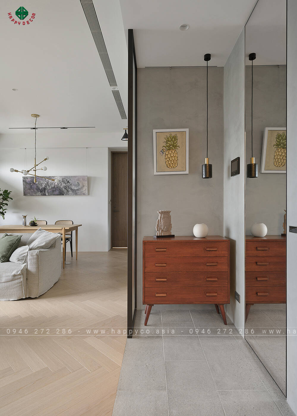 Thi công thiết kế căn hộ Nacat - Mẫu 01