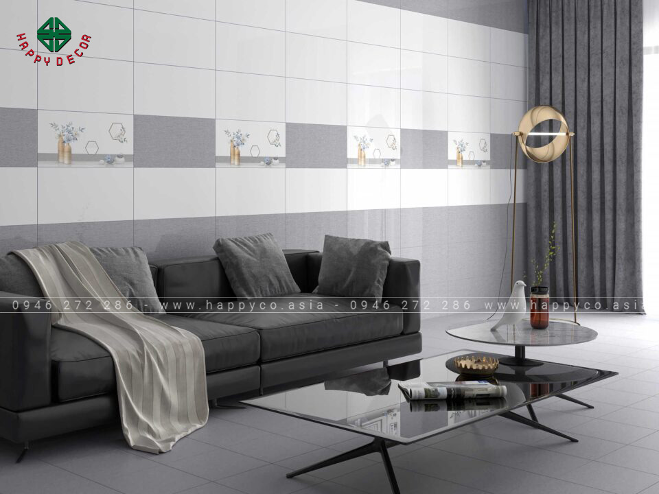 Gạch ốp tường phòng khách Vitto