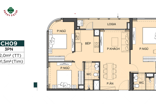 thiết kế nội thất căn hộ Vinhomes