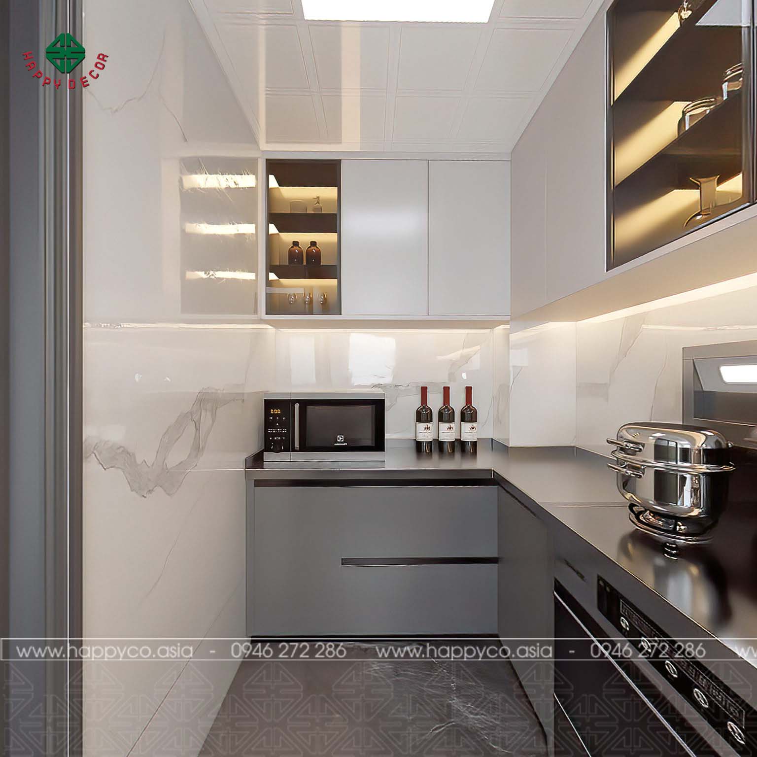 Khám phá mẫu thiết kế nội thất phòng bếp hiện đại NDNTPB01