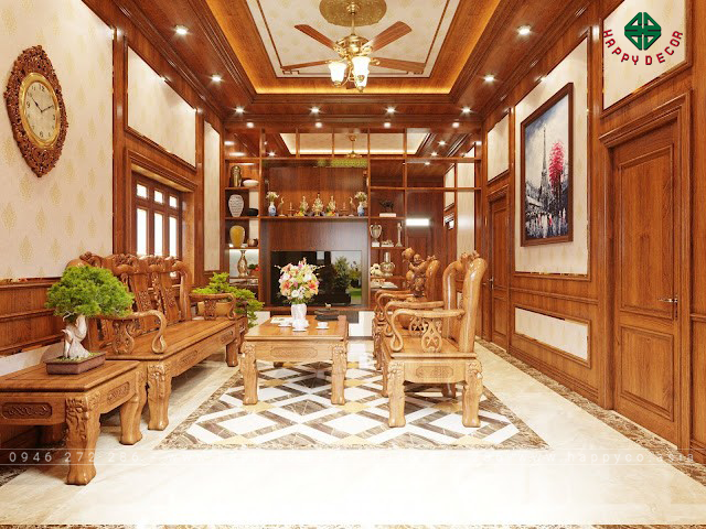 Trần nhà bằng gỗ - mẫu 2