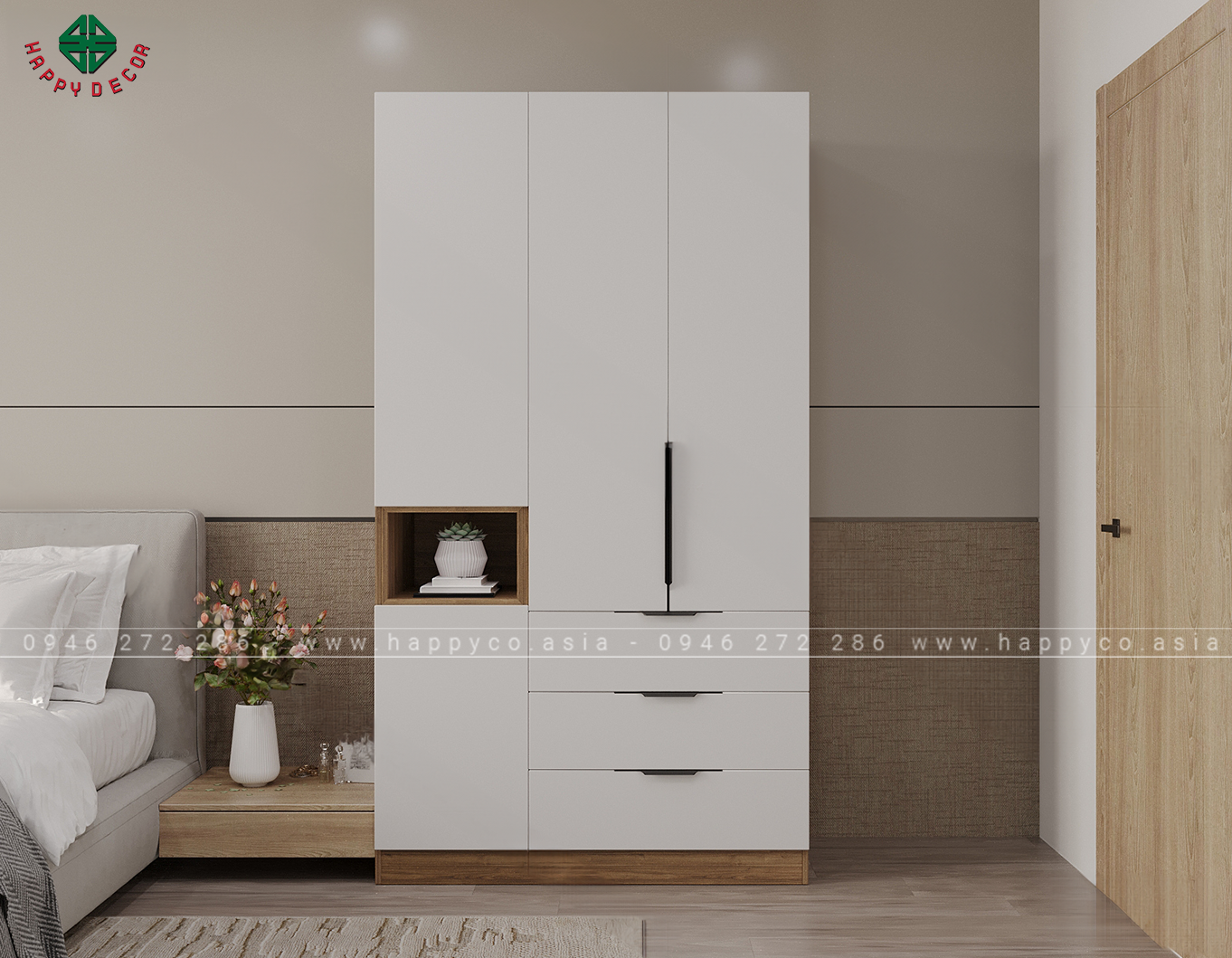 Tủ quần áo đẹp hiện đại TA6815