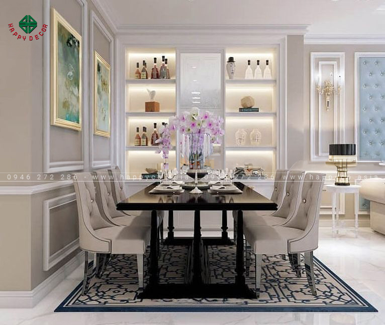 Mẫu tủ rượu cửa kính bếp - M46