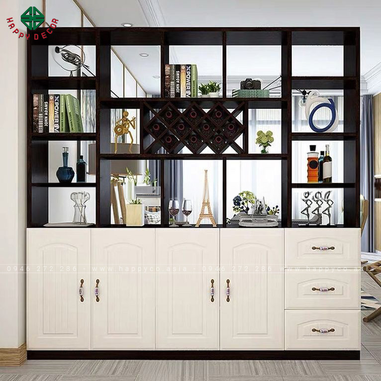 Tủ rượu cửa kính phòng khách model-M35