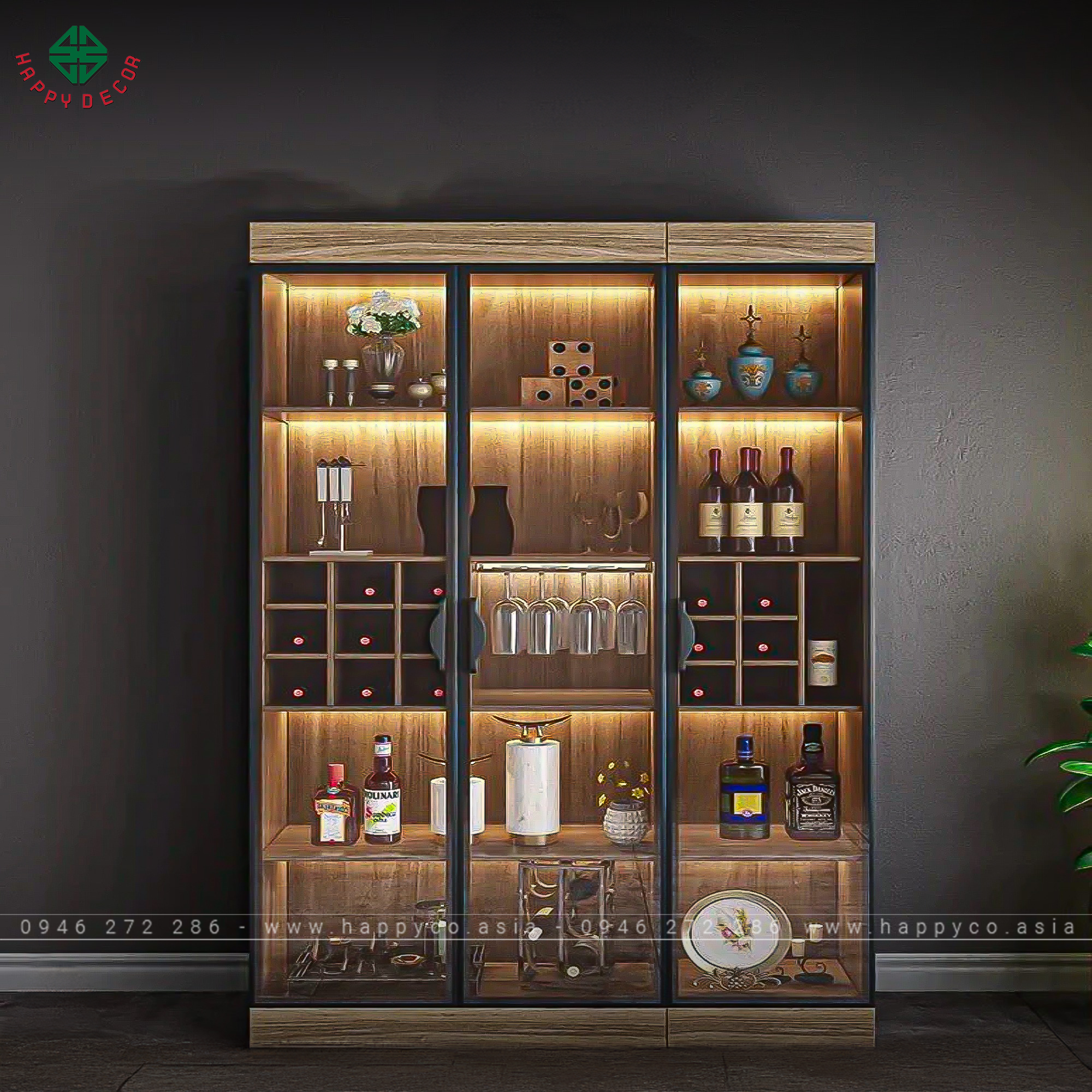 Thiêt kế thi công tủ rượu tại Biên Hòa - Mẫu 03