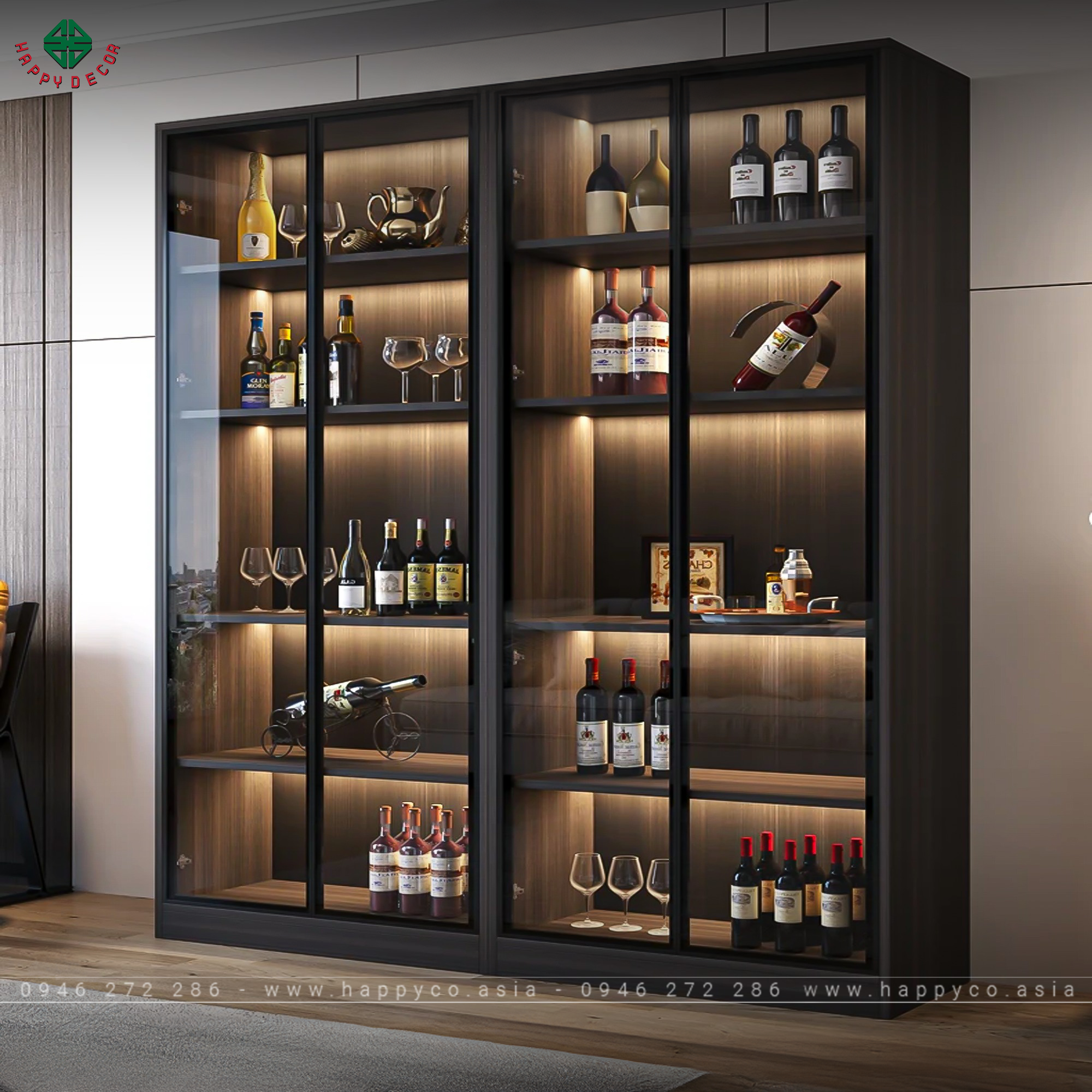Mẫu tủ rượu đẹp hiện đại 2024 - Mẫu 04
