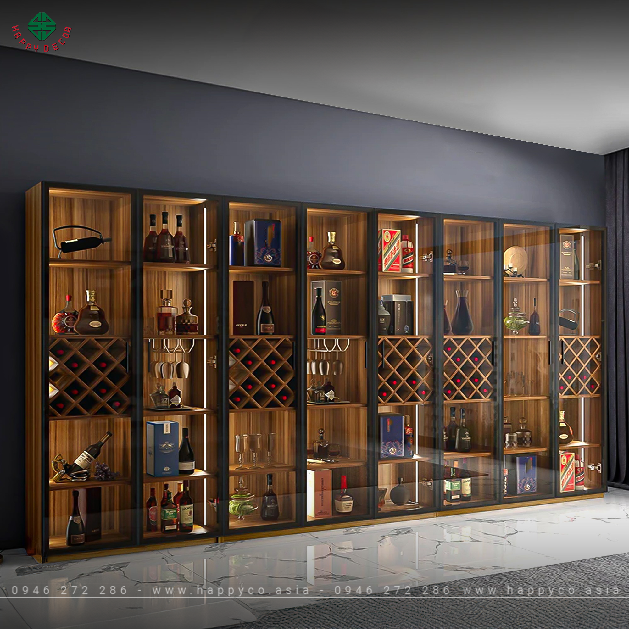 Mẫu tủ rượu đẹp hiện đại 2024 - Mẫu 05