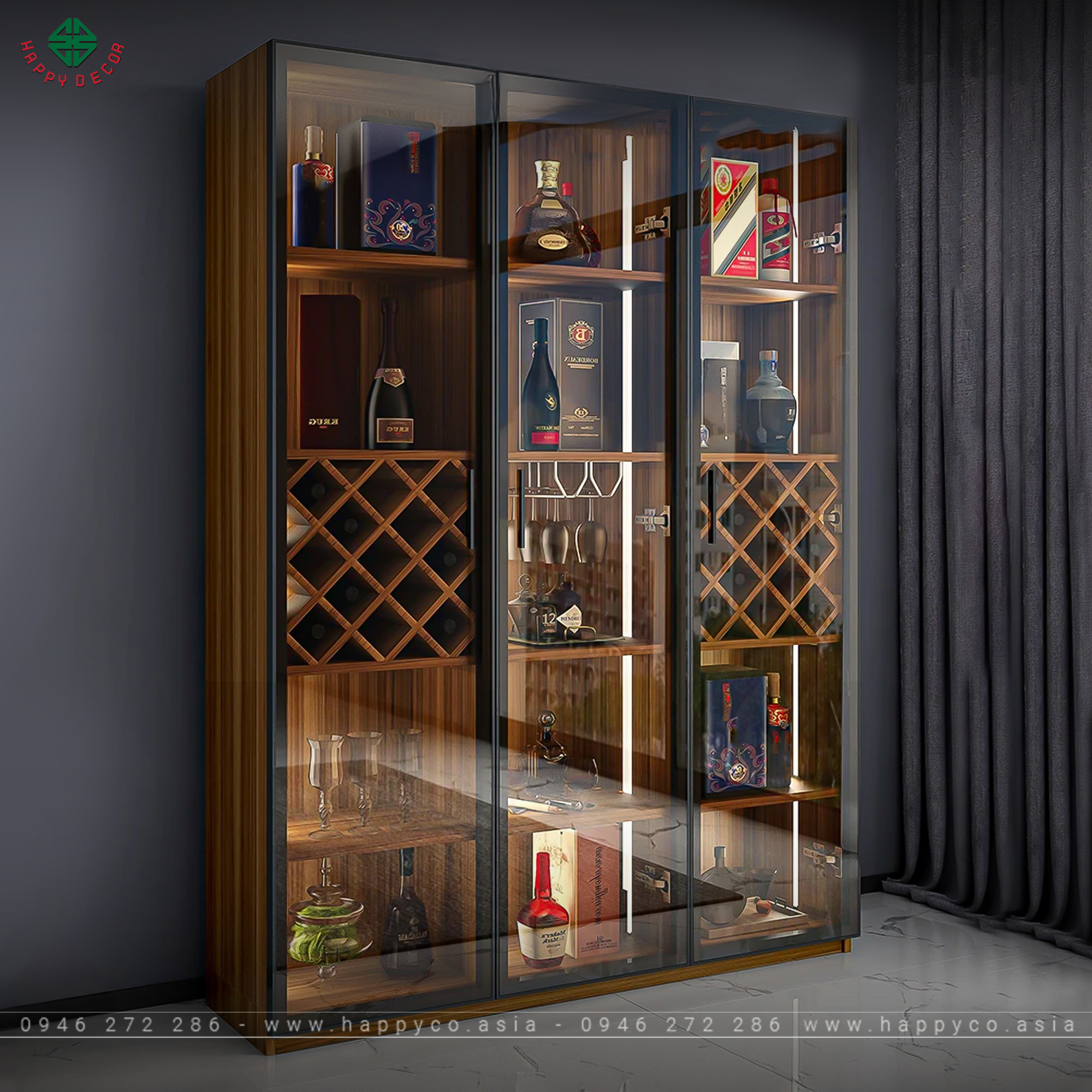 Mẫu tủ rượu đẹp hiện đại 2024 - Mẫu 06