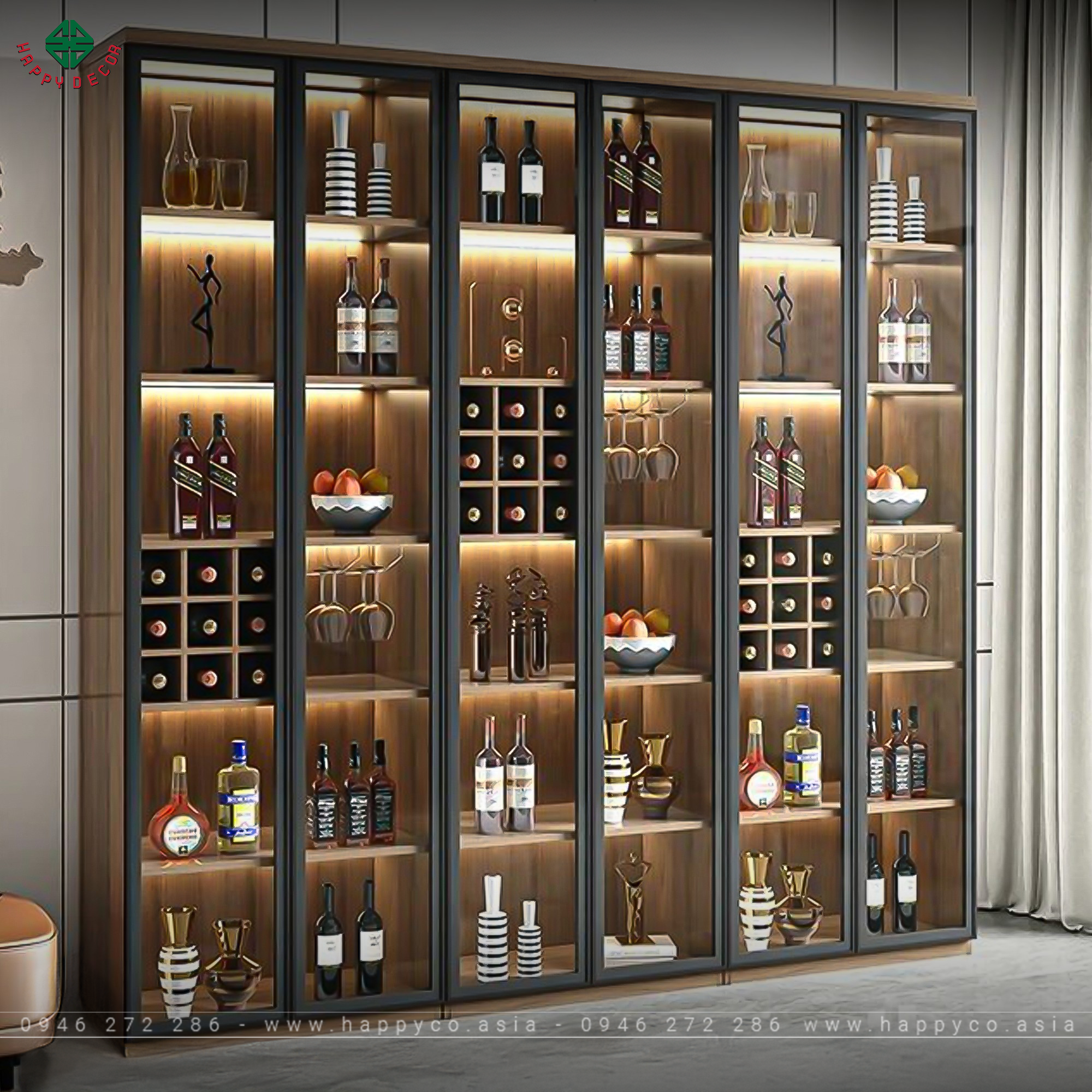 Mẫu tủ rượu đẹp hiện đại 2024 - Mẫu 07