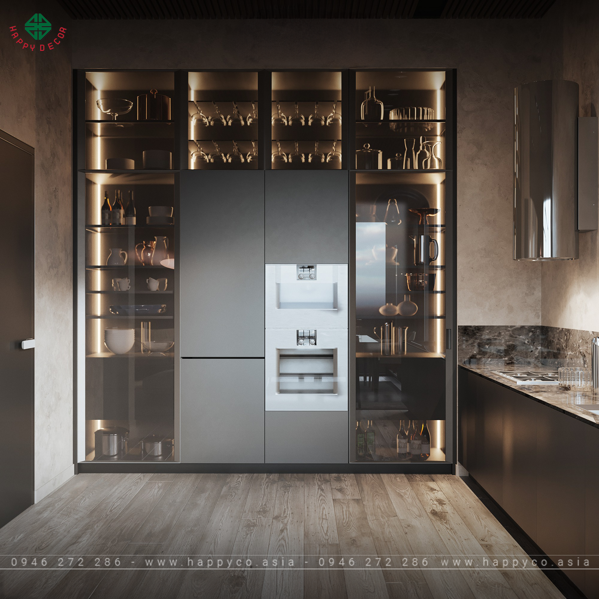 Mẫu tủ rượu đẹp hiện đại 2024 - Mẫu 08