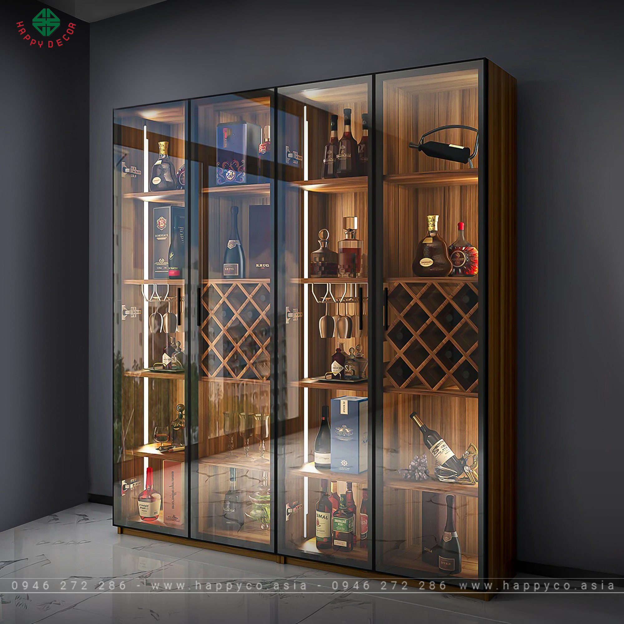 Mẫu tủ rượu đẹp hiện đại 2024 - Mẫu 10