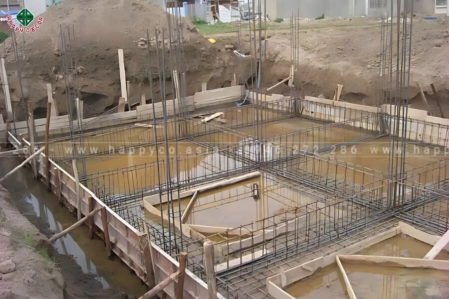 Bảo vệ móng khi thi công vào mùa mưa tránh ngập nước Bảo vệ móng khi thi công vào mùa mưa tránh ngập nước