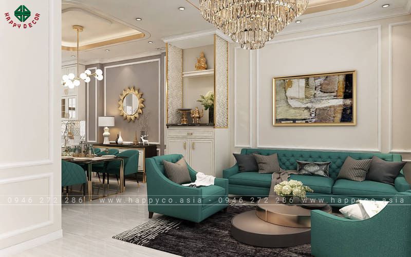 Phong cách này còn rất linh hoạt trong việc kết hợp với các yếu tố hiện đại