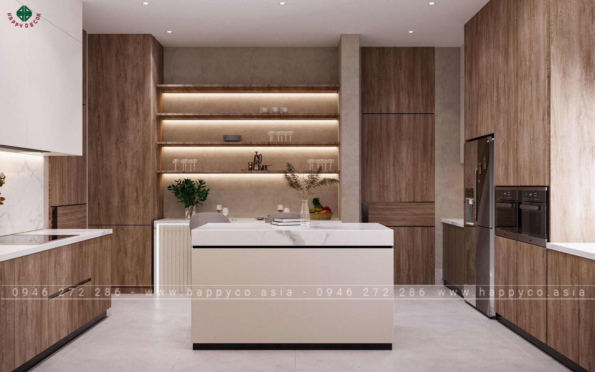 Mỗi chi tiết trong thiết kế bếp của HAPPY DECOR đều được chăm chút tỉ mỉ