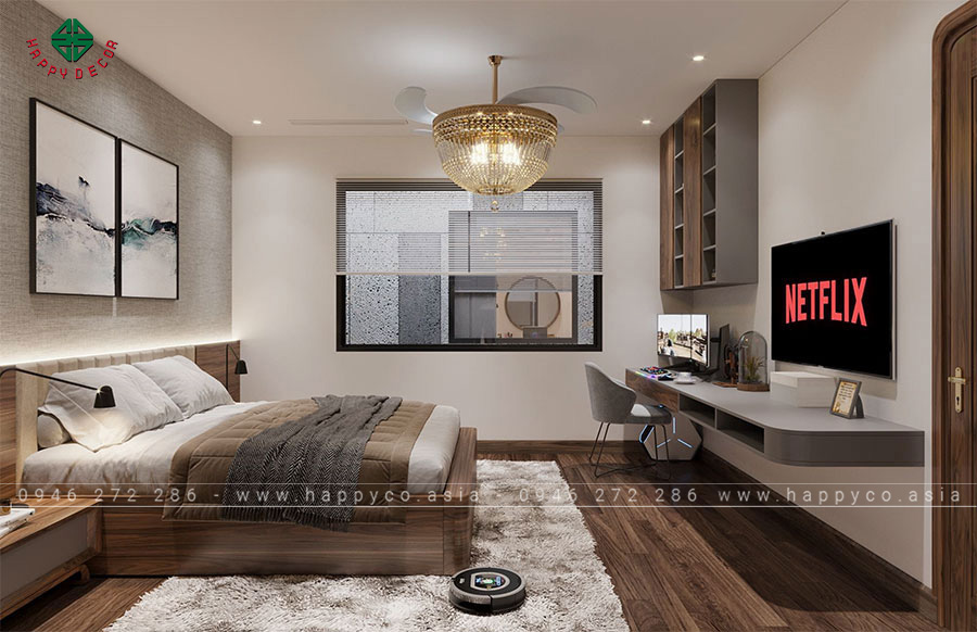 Mẫu nội thất thông minh cho phòng ngủ đẹp 20 m2 - view 2