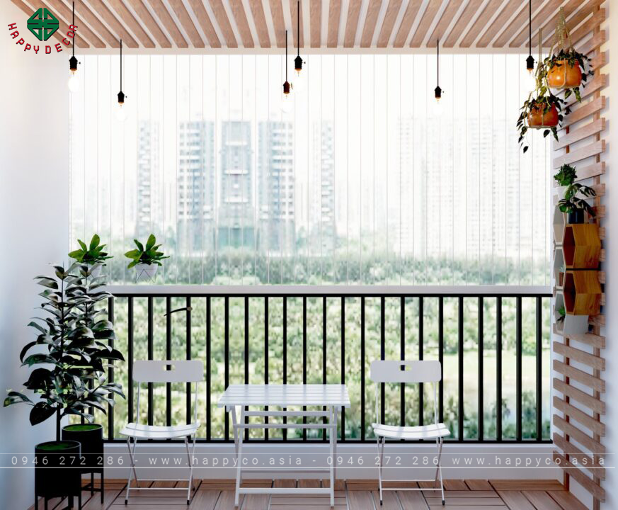 View ban công ngắm trọn vẹn khung cảnh nên thơ