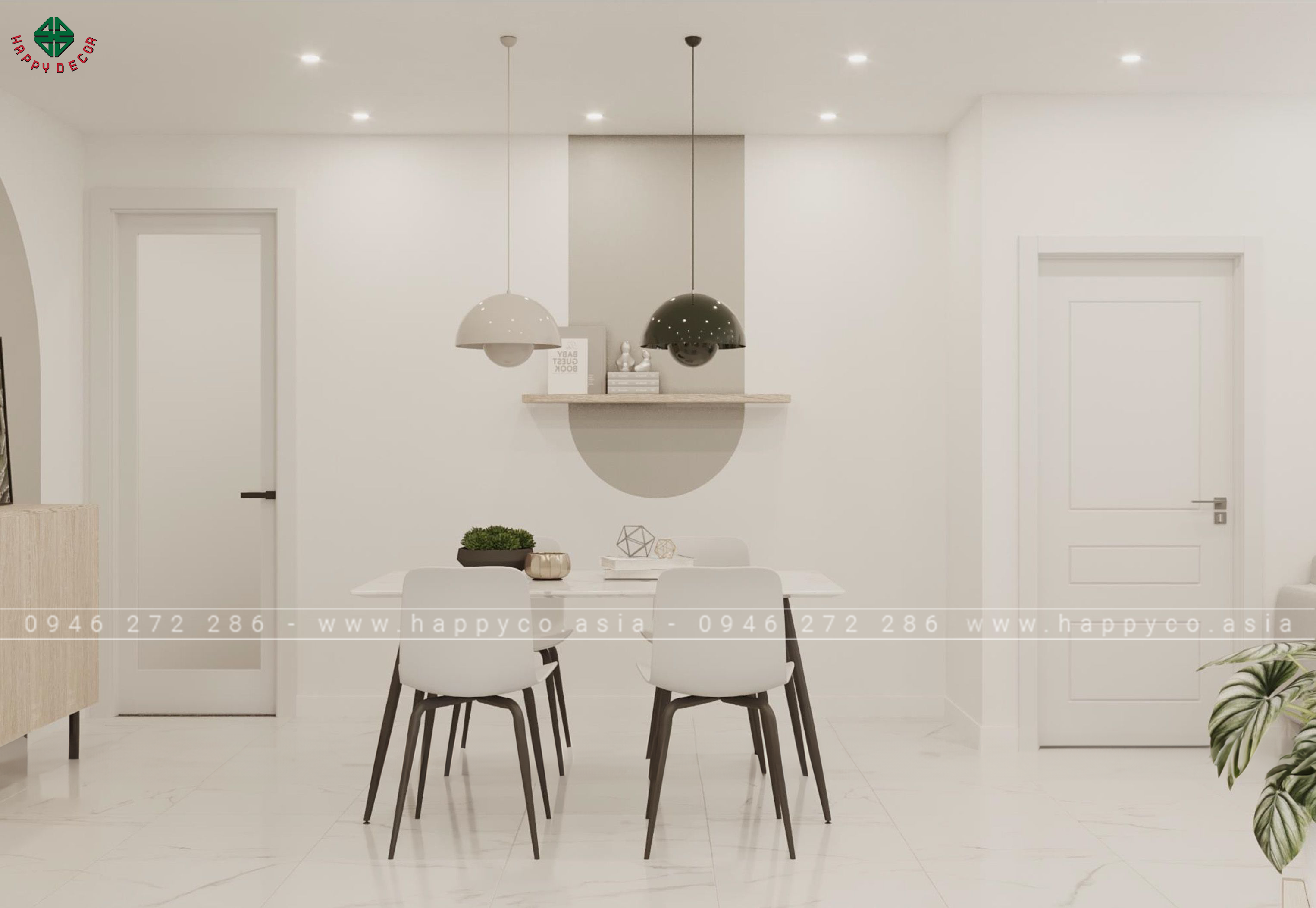 Bàn ăn phòng bếp được làm từ ván công nghiệp