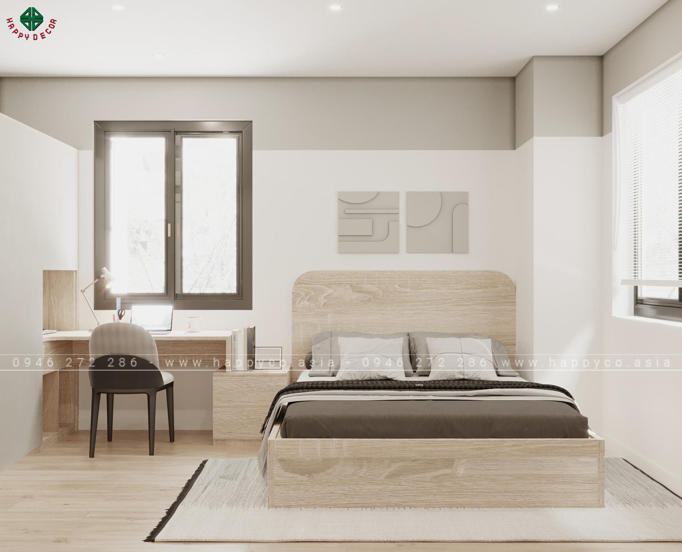 Giường ngủ được làm từ ván PVC