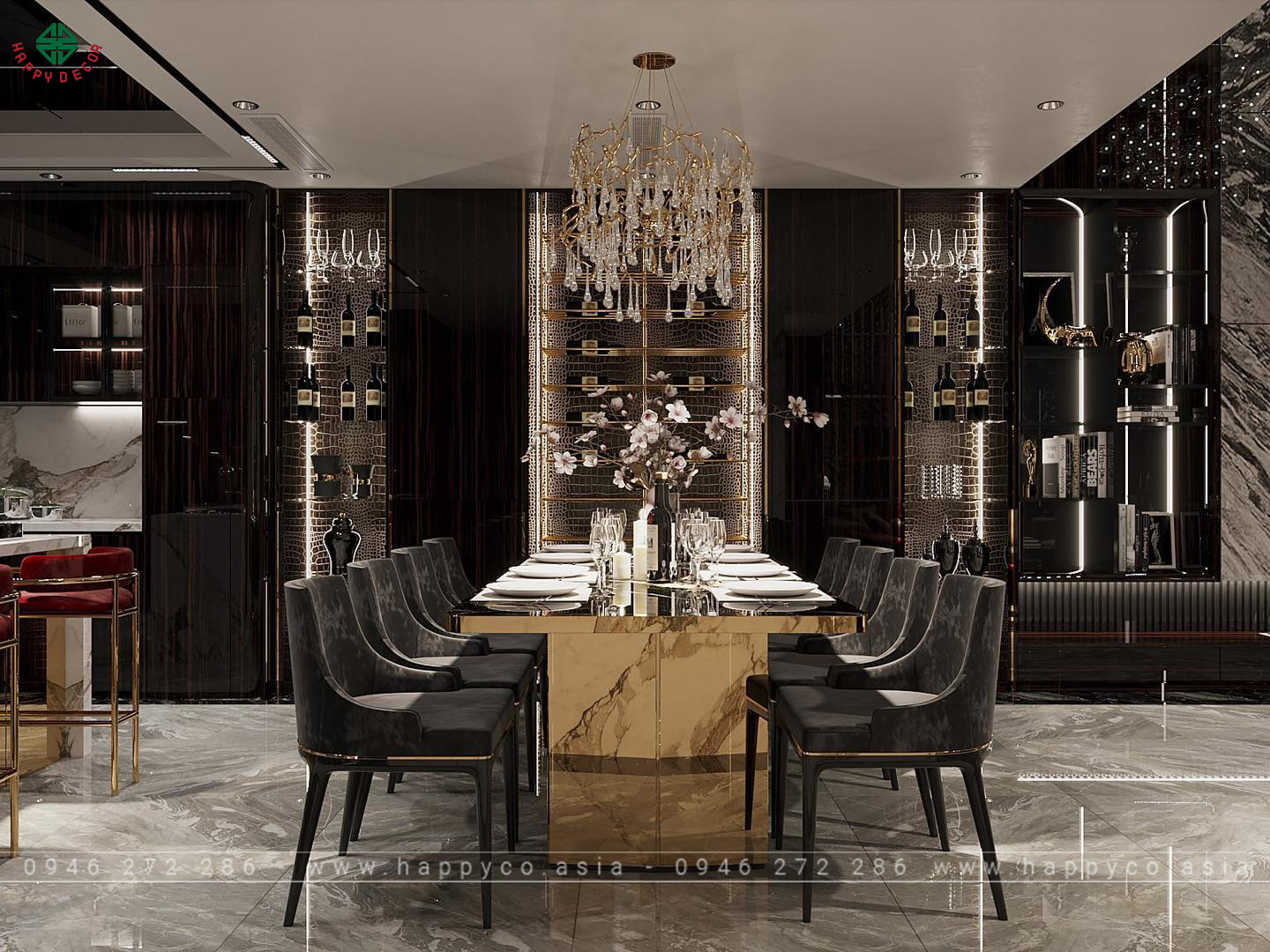 Phong cách thiết kế sang trọng và hiện đại 2024 - Mẫu 02