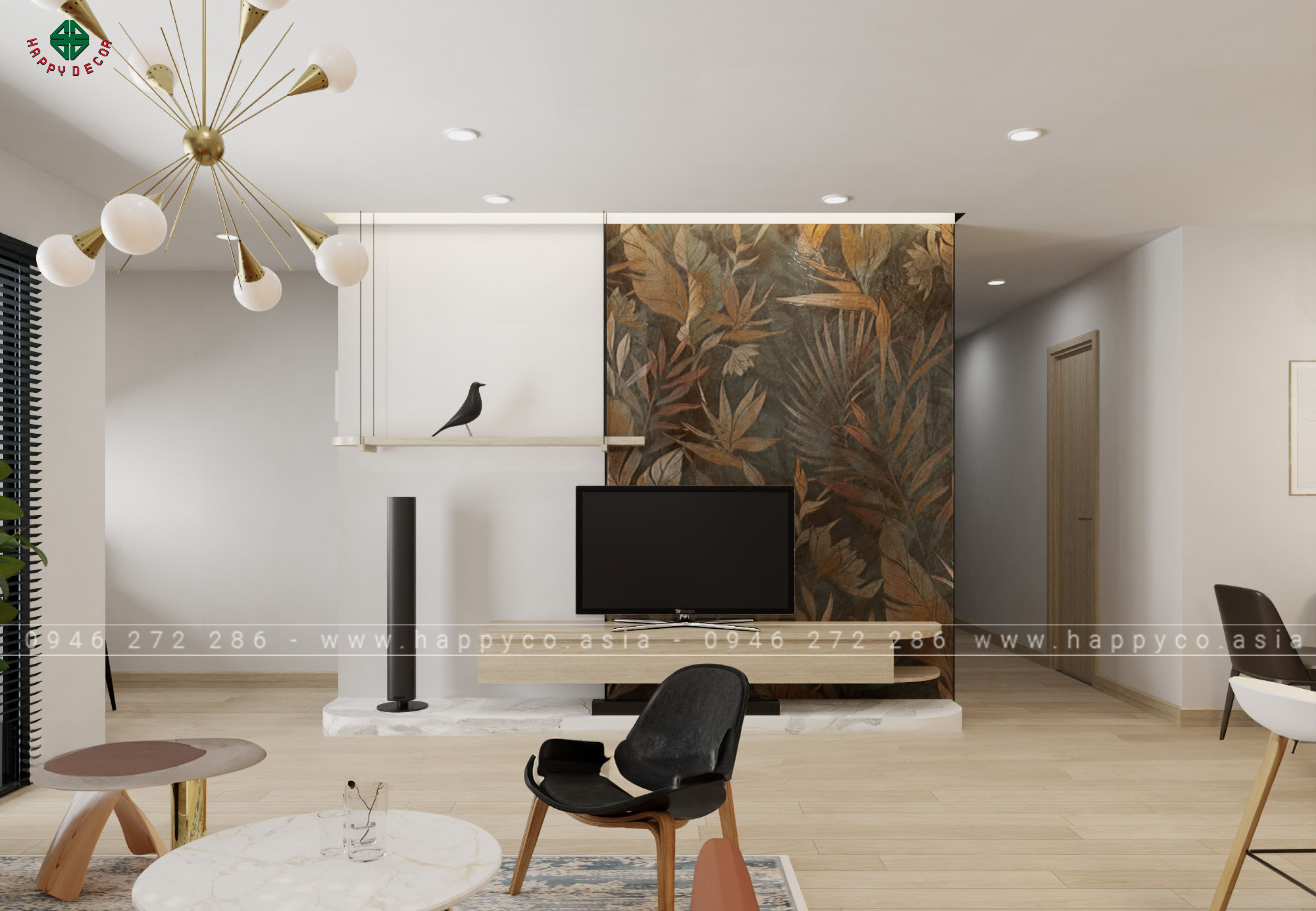 Tại HAPPY DECOR, mỗi thiết kế nội thất đều là sự kết hợp tinh tế giữa nghệ thuật và chức năng