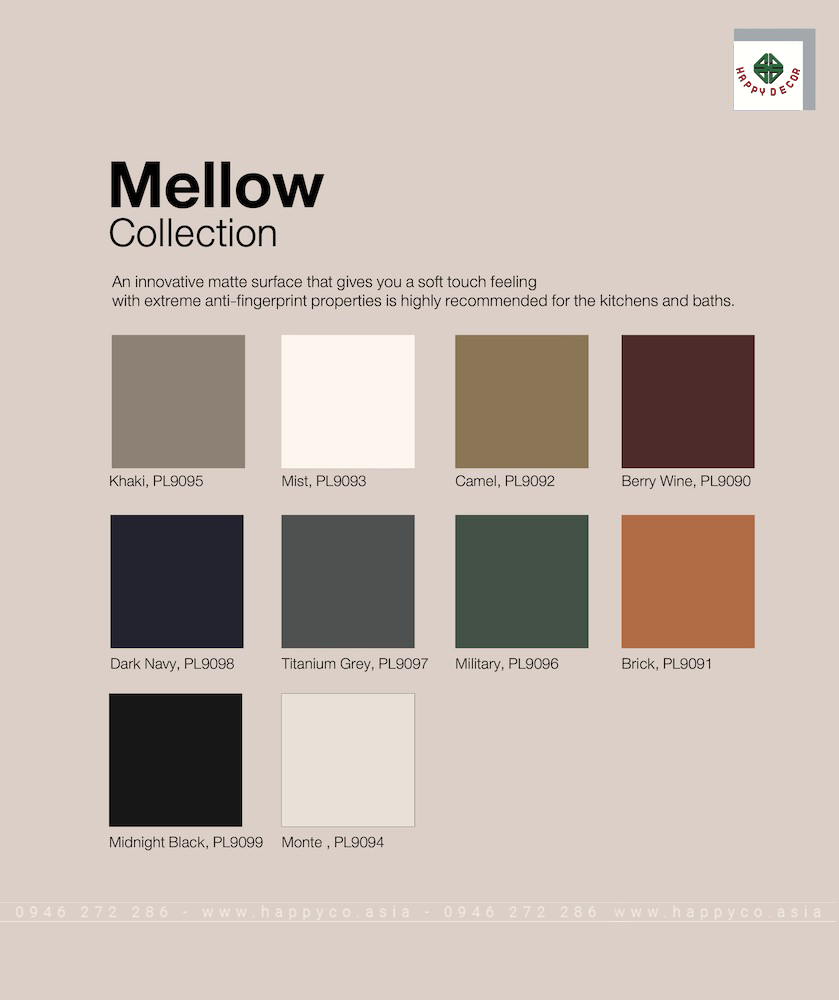 Đa dạng màu sắc dễ dàng lựa chọn màu mà gia chủ yêu thích