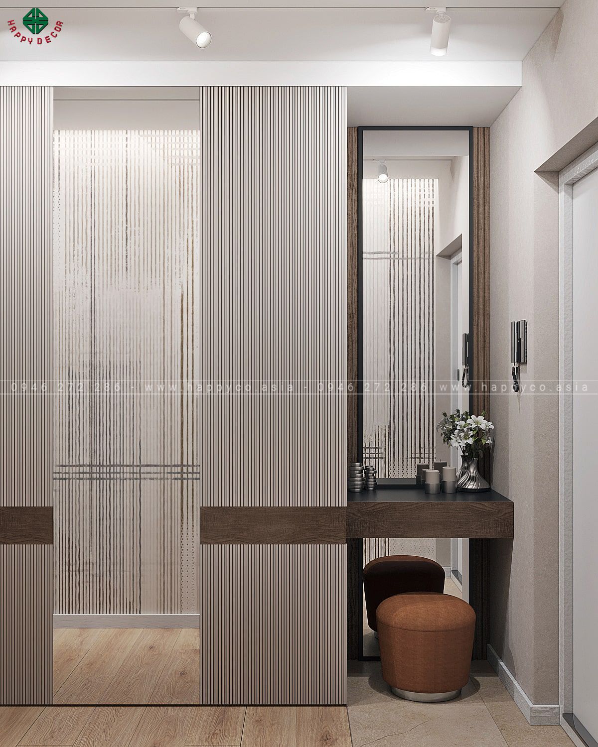 Phối cảnh 3D có thể được điều chỉnh dễ dàng, cho phép thay đổi màu sắc, vật liệu