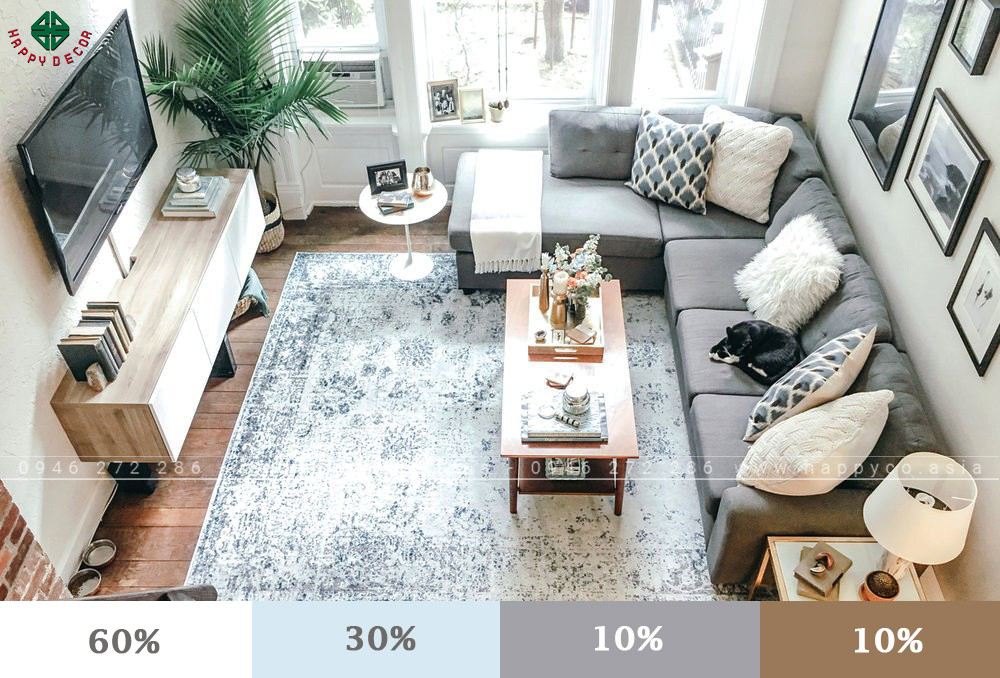 Công thức phối màu phòng khách - Mẫu 01