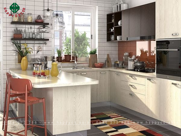 Phòng bếp mang phong cách hình chữ U - Mẫu 02