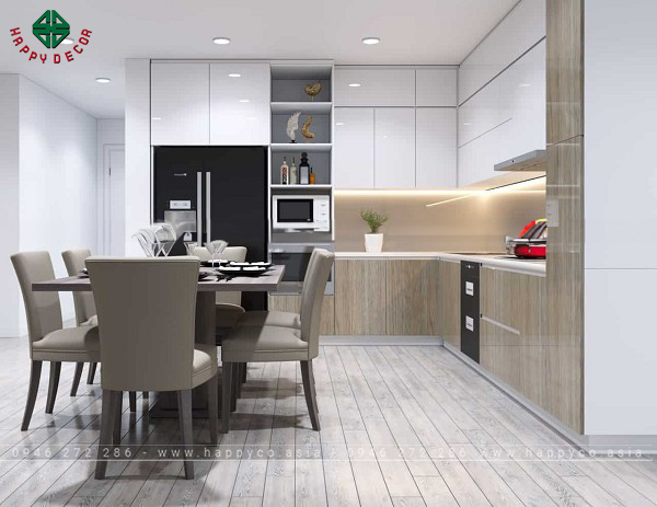 Không gian bếp thoáng mát