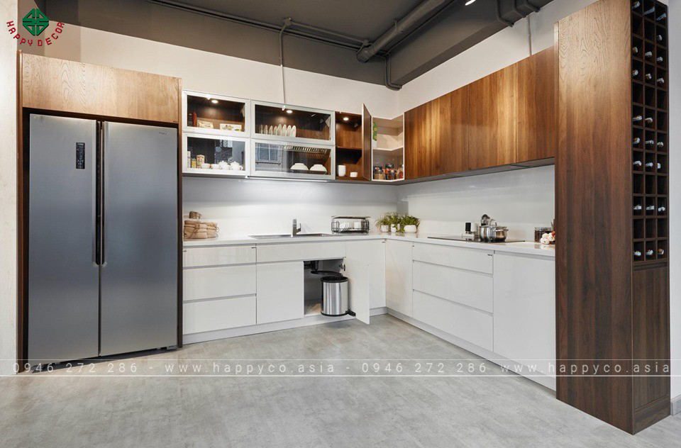 Phòng bếp mang phong cách hình chữ L - Mẫu 01