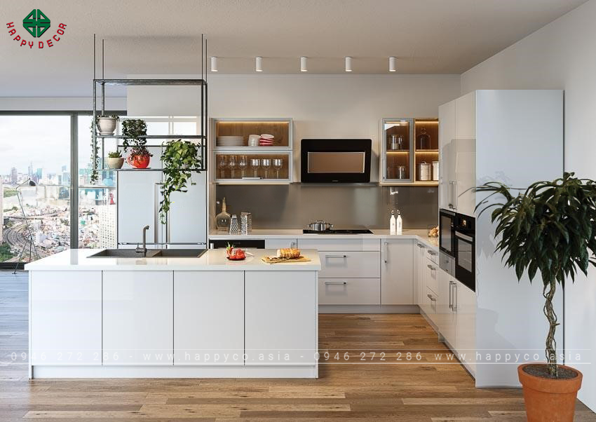 Phòng bếp mang phong cách hình chữ L - Mẫu 02