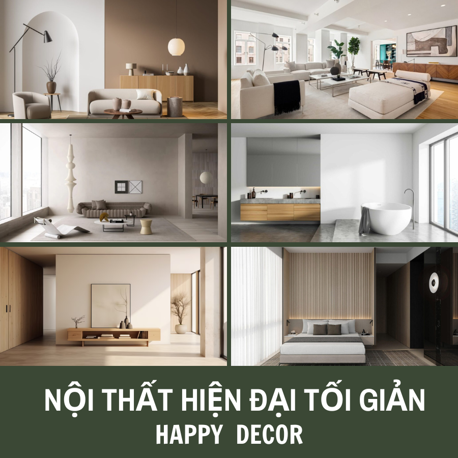 Thiết ké thi công nội thất hiện đại tối giản Biên Hòa