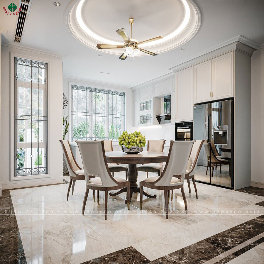 Phong cách thiết kế nội thất kết hợp giữa cổ điển và hiện đại - Mẫu 01