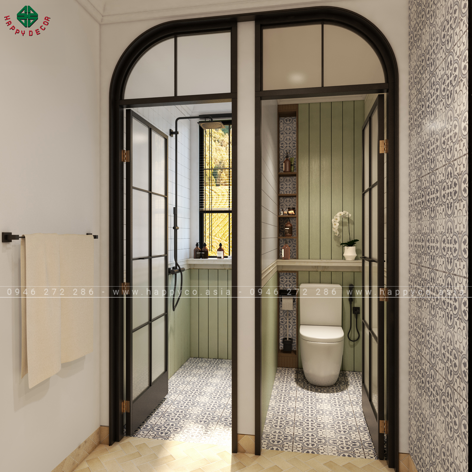 Nhà vệ sinh theo phong cách Cottage Style