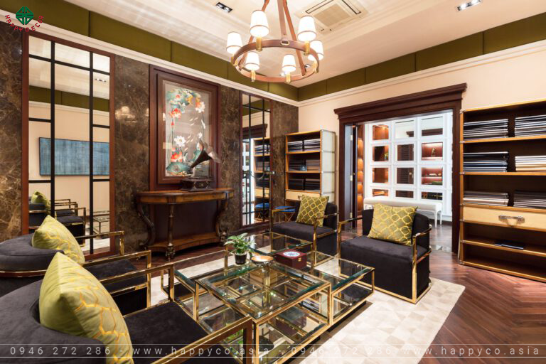 Phong cách thiết kế nội thất Indochine - Mẫu 01