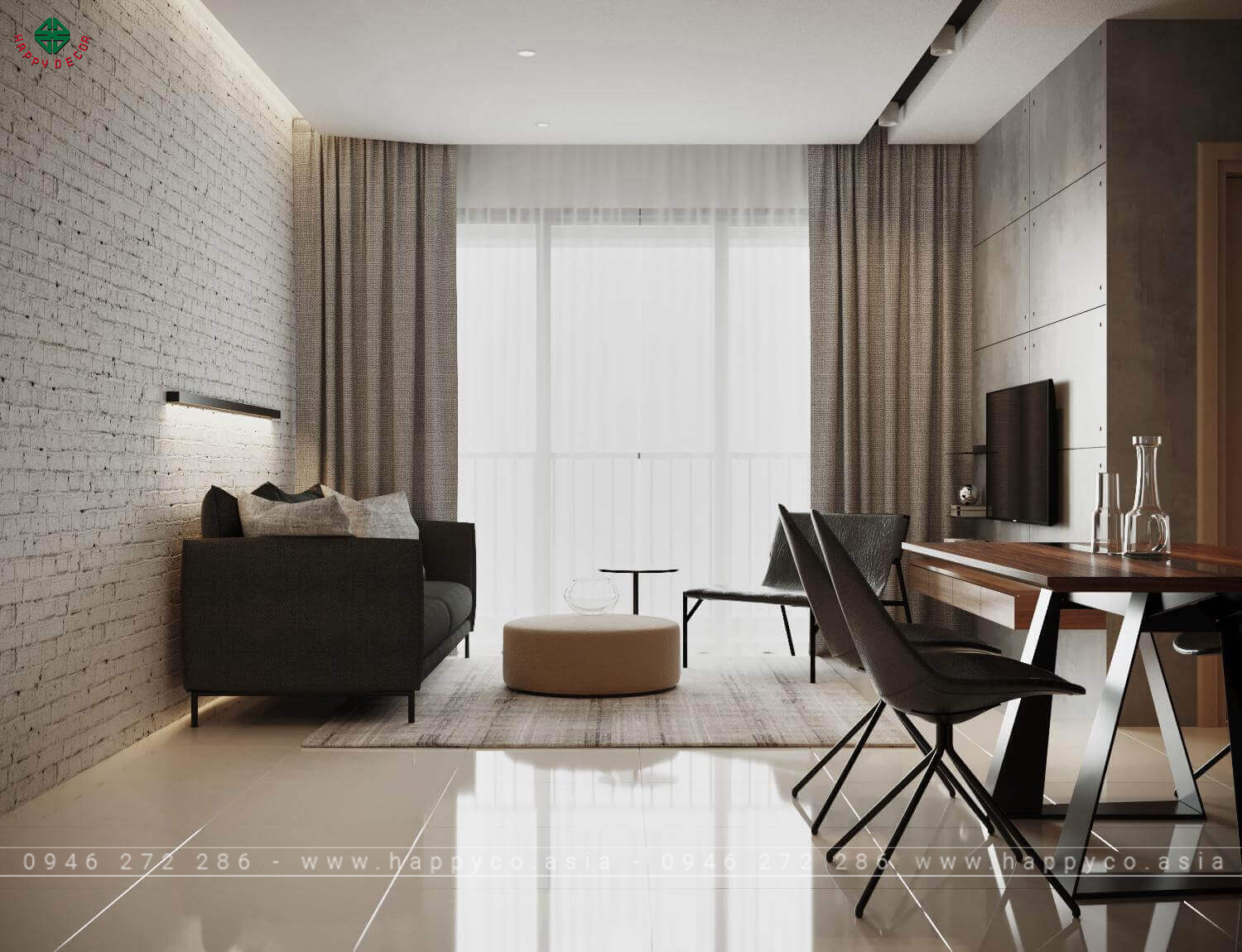 Phong cách thiết kế nội thất Industrial - Mẫu 11